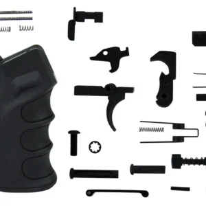 TacFire LPK02USAB Lower Parts Kit AR-15 Black PGAR-B Grip Black