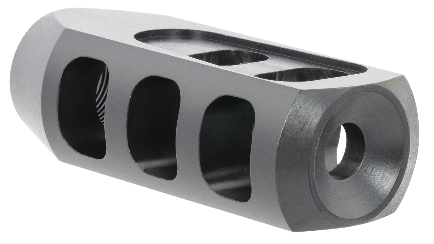 TacFire Tanker Muzzle Brake Black Oxide Steel with 5/8"-24 tpi Threads 2.76" OAL 1.37" Diameter for 308 Win