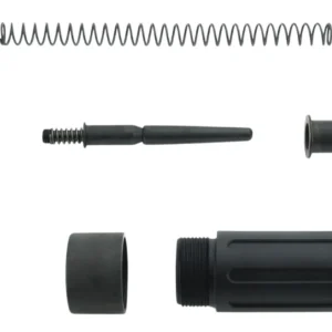 TacFire MAR139C Short Buffer Tube System Black Anodized Aluminum with QD End Plate for AR Pistol Platform
