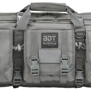 Bulldog BDT6037SG BDT Tactical Double 37" Seal Gray Nylon, 3 Accessory Pockets, Deluxe Padded Backstraps Lockable Zippers, Padded Internal Divider