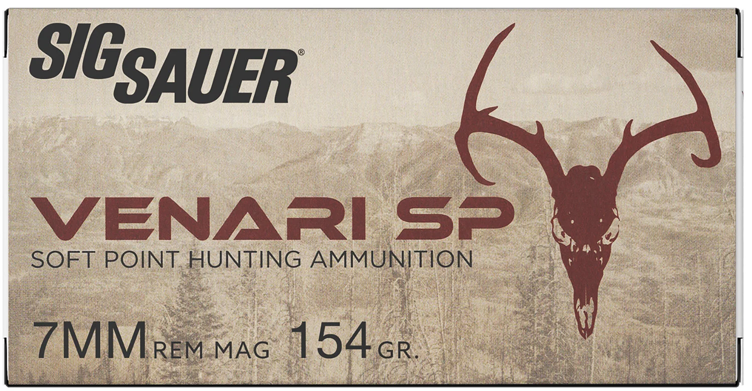 Sig Sauer V7MMSP15420 Venari 7mmRemMag 154gr Soft Point 20 Per Box/10 Case