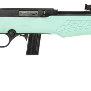 Rossi RS22L1811TL RS22 Full Size 22 LR 10+1 18" Matte Black Steel Barrel, Matte Black Grooved Aluminum Receiver, Teal Synthetic Fixed Stock