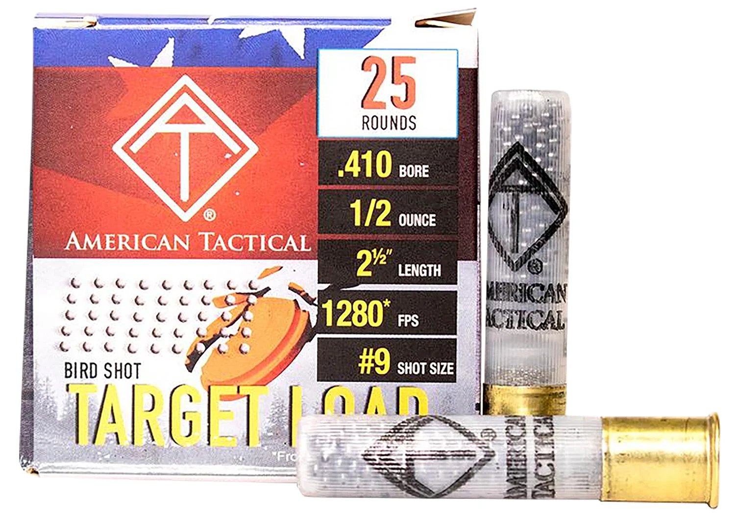 ATI ATIAC4109 Target Load 410Gauge 2.5" 1/2oz 9Shot 25 Per Box/10 Case