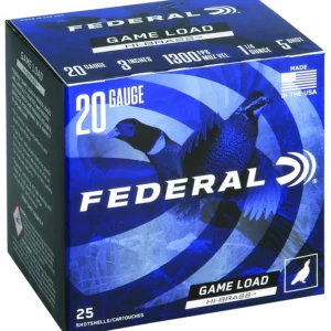 Federal H2585 Game-Shok High Brass 20Gauge 3" 1 1/4oz 5Shot 25 Per Box/10 Case