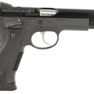 CZ-USA 91732 A01-SD  9mm Luger 19+1 4.93" Blued Match Grade Bull Barrel, Blued Optic Ready/Serrated Steel Slide, Blued Steel Frame w/Beavertail, Black Checkered Polymer Grip