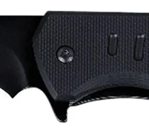 CRKT 6885 Ignitor 3.48" Folding Drop Point Part Serrated Black Oxide 8Cr13MoV SS Blade/Black G10 Handle Includes Pocket Clip