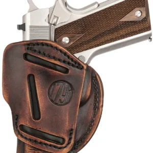 1791 Gunleather 3WH1VTGA 3-Way IWB/OWB Size 01 Vintage Leather Belt Loop Fits 1911 3-4" Ambidextrous Hand