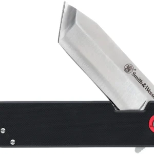 Smith & Wesson Knives 1193144 Big Benji 3.50" Folding Plain Stainless Steel Blade 4.25" Black