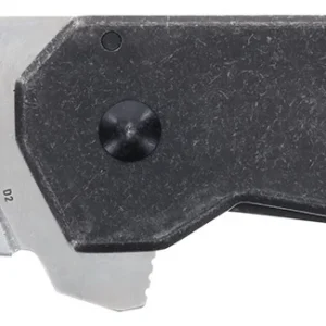 Schrade 1136251 Slyte 3" Folding Plain Satin D2 Steel Blade 4.50" Dark Stonewash Stainless Steel Handle