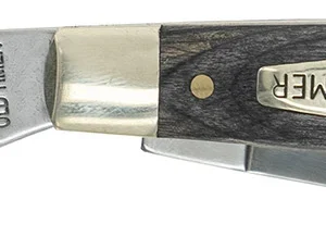 Old Timer 1149100 Heritage Series Middleman 340T 2" 1.70" 2.40" Folding Clip Point/Pen/Sheepsfoot D2 Steel Blade, 3.70" Gray Wood Laminate Handle