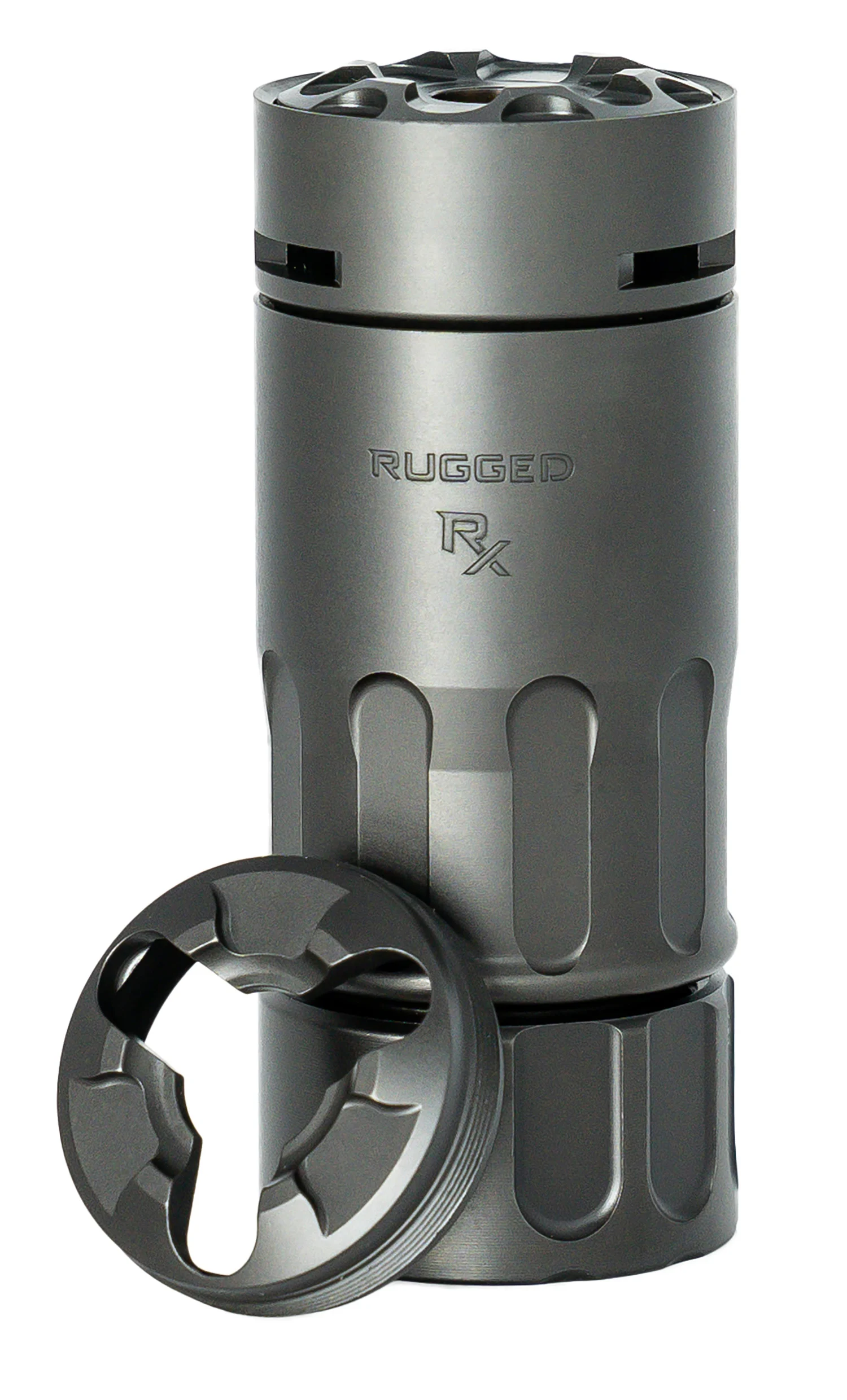 Rugged Suppressors RX001 RX Blast Diverter/Brake Black Nitride Stainless Steel, Dual Taper Locking System Adapter, Muzzle Caps Included