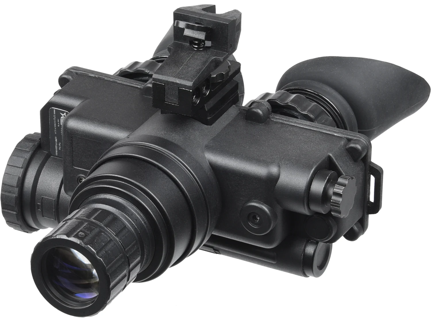 AGM Global Vision 12W7P122154211 Wolf-7 PRO NW1 Night Vision Goggles Black 1x 27mm, Generation 2+ Level 1, 45-54 lp/mm Resolution, White Filter