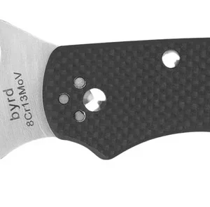 Spyderco BY01GPS2 Harrier 2 3.39" Folding Drop Point Part Serrated Stonewashed 8Cr13MoV SS Blade, Black Textured G10 Handle, Includes Pocket Clip