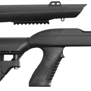 ADAPTIVE TACTICAL AT02020 Tac-Hammer RM4 Black Synthetic, Adjustable Stock with Magazine Compartments, Stowaway Accessory Rail, Fits Ruger 10/22 Takedown (Factory Tapered Barrel)