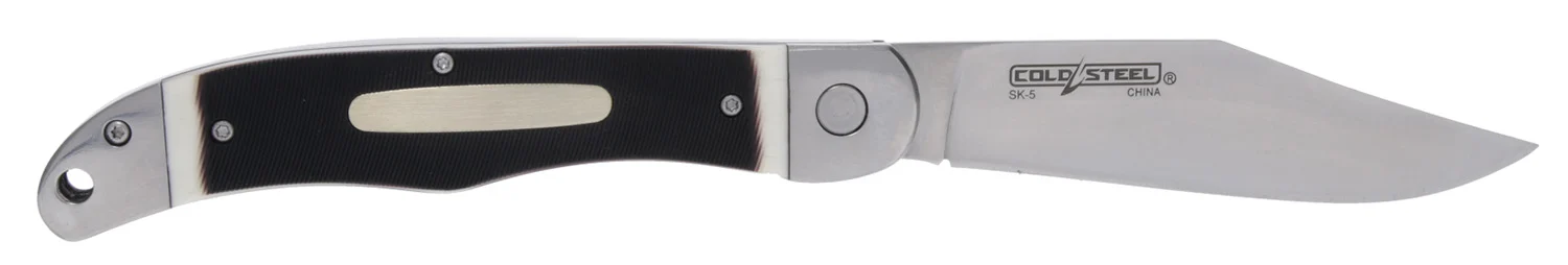 Cold Steel CS20NPM1Z Ranch Boss II 4" Folding Clip Point Plain Satin Polished/5.25" Faux Sawed Bone Handle