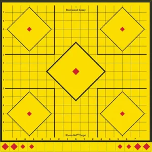 Birchwood Casey LRSIT-5PK Long Range Self-Adhesive Paper Yellow 17.75" 5-Diamond 5 Pack