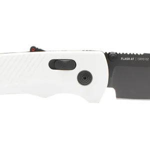 S.O.G SOG11181041 Flash AT 3.45" Folding Straight Back Plain TiNi Cryo D2 Steel Blade, Concrete Gray Textured GRN Handle
