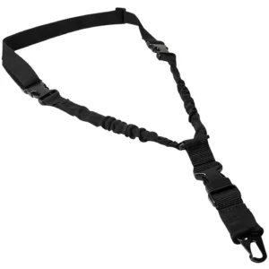 NcStar ADBS1PB Single Point Sling Deluxe Black Nylon 30"-38" Adjustable Bungee