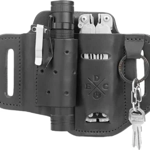 1791 Gunleather STESLFBLKA EDC Standard Easy Slide OWB Black Leather Belt Slide Ambidextrous