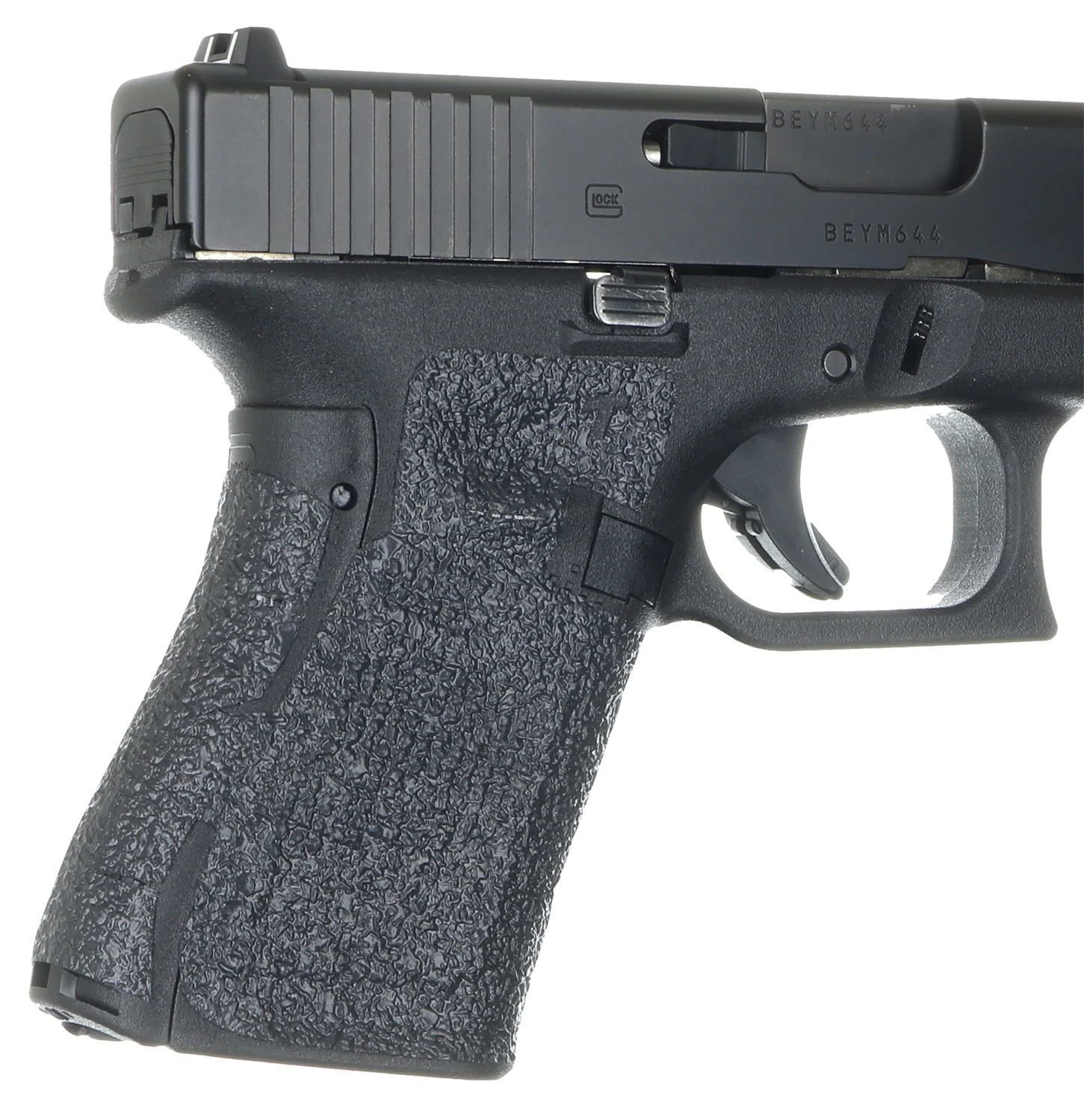 Talon Grips EV02R Adhesive Grip Textured Black Rubber, Fits Compact Glock Gen 5 (19, 23, etc.)
