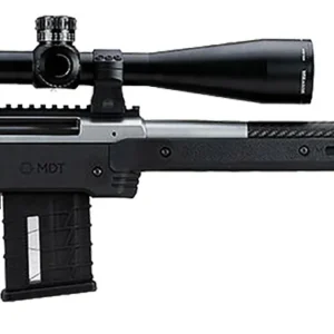 Mdt Sporting Goods Inc 104690BLK XRS Chassis Black Aluminum Core with Polymer Panels, Adj. Cheekrest, M-LOK Forend, Interchangeable Grips, AICS Mag Compatible, Fits Short Action Howa 1500