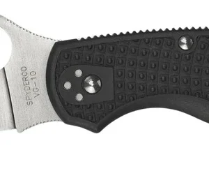 Spyderco C07PBK4 Police 4 Lightweight 4.39" Folding Plain Satin VG-10 SS Blade/Black Textured FRN Handle Includes Pocket Clip