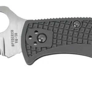 Spyderco C10PSFG Endura 4 Lightweight 3.75" Folding Part Serrated Satin VG-10 SS Blade/Foliage Green Bi-Directional Texturing FRN Handle Includes Pocket Clip
