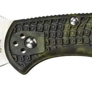 Spyderco C11ZFPGR Delica 4 Lightweight 2.90" Folding Plain Satin VG-10 SS Blade/Zome Green Bi-Directional Texturing FRN Handle Includes Pocket Clip