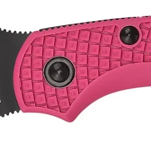 Spyderco C28FPPNS30VBK2 Dragonfly 2 2.30" Folding Plain Black TiCN CPM S30V SS Blade/Pink Textured w/Black Accents FRN Handle Includes Pocket Clip