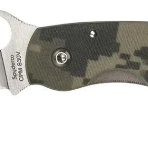 Spyderco C36GPCMO Military 4" Folding Clip Point Plain Stonewashed CPM S30V SS Blade/ Digital Camo G10 Handle Includes Pocket Clip