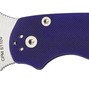 Spyderco C81GPDBL2 Para Military 2 3.42" Folding Plain Satin CPM S110V Blade/Dark Blue Textured G10 Handle Includes Pocket Clip