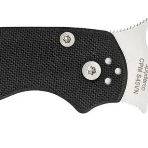 Spyderco C81GPLE2 Para Military 2 3.42" Folding Plain Satin CPM S45VN SS Blade Black Textured G10 Handle Left Hand Includes Pocket Clip
