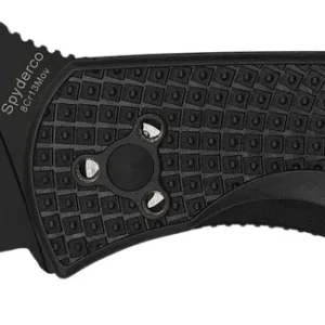 Spyderco C136PBBK Persistence Lightweight 2.75" Folding Plain Black Oxide 8Cr13MoV SS Blade/Black Bi-Directional Texturing FRN Handle Includes Pocket Clip