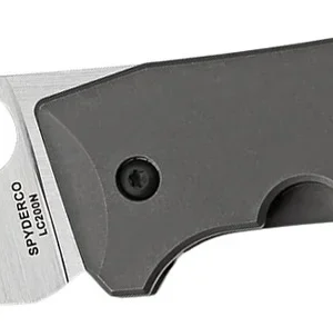 Spyderco C211TIP SpydieChef Salt 3.32" Folding Plain LC200N Blade Satin Titanium Handle Includes Pocket Clip
