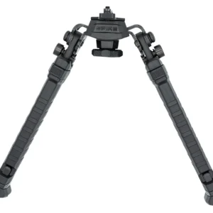FAB Defense FXSPIKEB Spike Precision Bipod 7.09"- 11.42" Adj., Rotating & Tilting, Rubber Feet, Includes Leg Extensions, Picatinny Rail Compatible Black Polymer & Aluminum