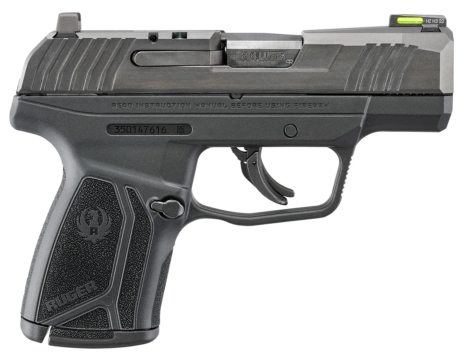 Ruger 3518 Max-9 *CA Compliant Compact Frame 9mm Luger 10+1 3.20" Black Oxide Stainless Steel Barrel, Black Oxide Serrated Steel Slide, Black Polymer Frame, Black Nylon Grip