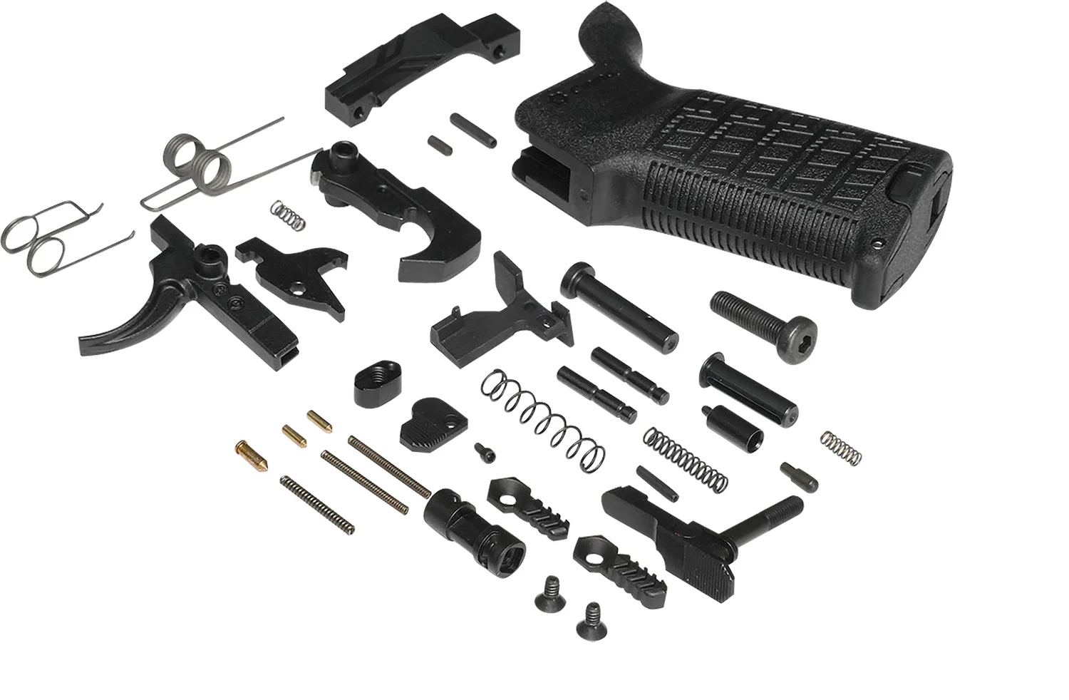 CMMG S5CA642 Zeroed Lower Parts Kit Black Grip, Ambi Safety & Mag Catch, Mil-Spec Trigger, Fits AR-Platform/Mk4