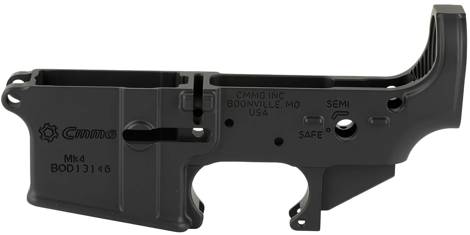 CMMG 55CA102AB Mk4 Lower Receiver Stripped, Armor Black Cerakote, Fits AR-15