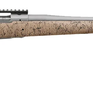 Ruger 57154 Hawkeye FTW Hunter Full Size 308 Win 4+1 22" Matte Stainless Steel Threaded Barrel, Picatinny Rail Stainless Steel Receiver, Speckled Tan/Black HS Precision Synthetic Stock