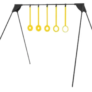 Caldwell 4002309 Ring Challenge Rimfire KYL Black/Yellow AR500 Steel Standing Includes 5 Rings
