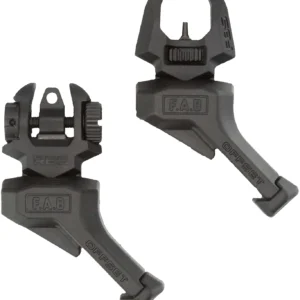 FAB Defense FXFRBSOSB Front and rear Set of Offset Flip-Up Sights Black