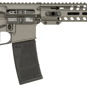 Patriot Ordnance Factory 02046 Minuteman 5.56x45mm 30+1 13.75" Black Steel Threaded Barrel, Tungsten Cerakote Receiver, 13" Renegade Rail Handguard