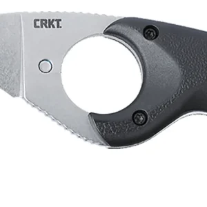 CRKT 2511 Bear Claw  2.39" Fixed Hawkbill Veff Serrated Stonewashed AUS-8A SS Blade, Black Textured GRN Handle
