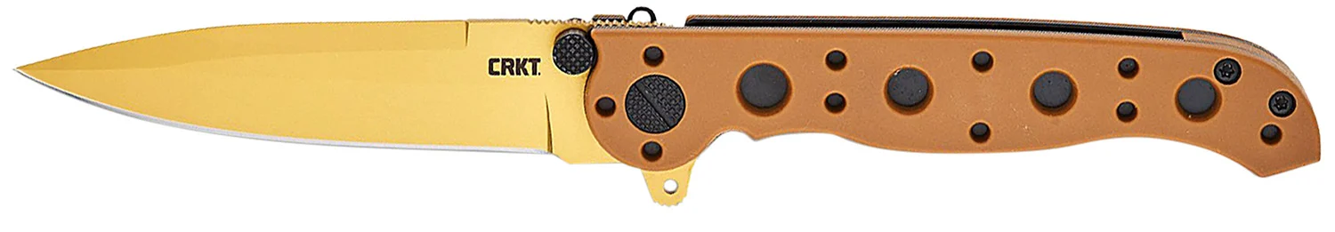 CRKT M16-01DZ M16-10DZ EDC 3.03" Folding Plain Desert Tan D2 Steel Blade, Desert Tan GRN Handle