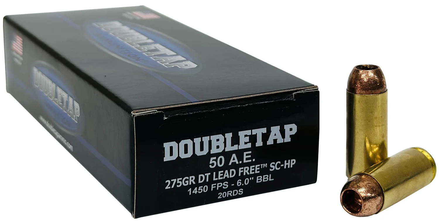 DoubleTap Ammunition 50AE275X DT Lead Free 50AE 275gr 20 Per Box/25 Case