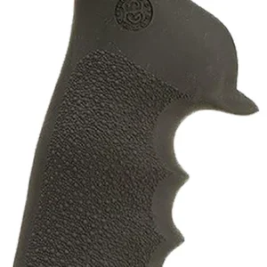 Hogue 80020 Tamer Grip Black Rubber with Finger Grooves for Ruger GP100, Super Redhawk