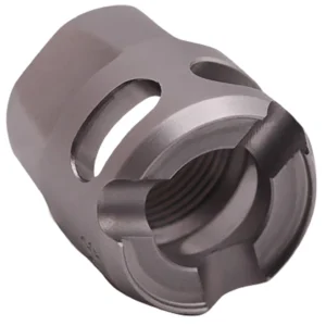 True Precision Inc TPYMICROSS Micro Compensator Y-Type Satin Stainless 416R Stainless Steel 1/2"x28 Threads 9mm/380 ACP