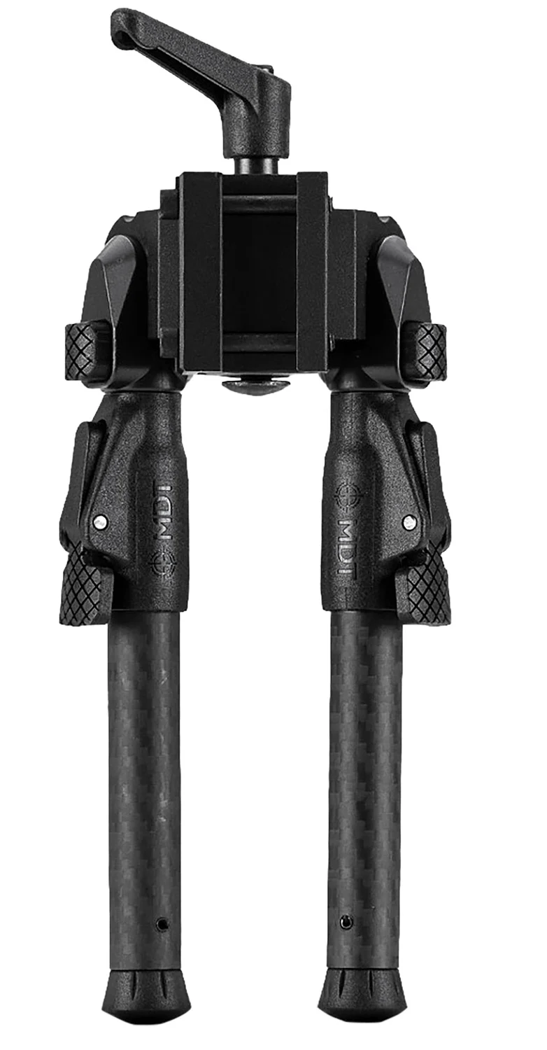 Mdt Sporting Goods Inc 105560BLK GRND-POD Black Aluminum, 4.5"-9.0", Spiked Feet, Fits Picatinny Rail
