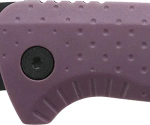 S.O.G SOG13110443 Adventure LB 3.50" Folding Drop Point Plain Black TiNi 5Cr15MoV Blade, Dark Purple Textured GRN Handle