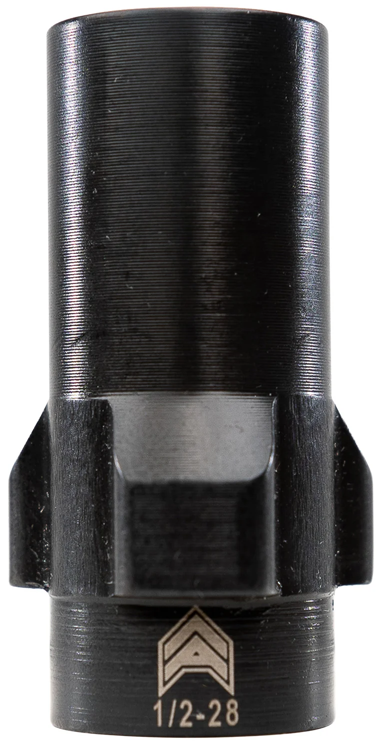 Angstadt Arms AA093LSD28 3-Lug Muzzle Adapter Black Nitride Hardened Steel 1/2x28 Threads 1.42" 9mm Luger